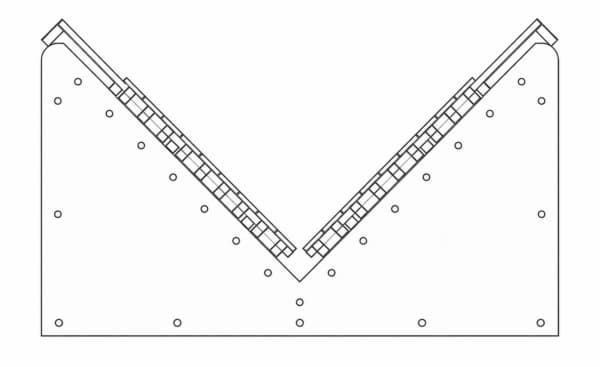 V Tray Cross Section